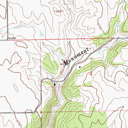 Topographic Map of West Monument Creek, CO