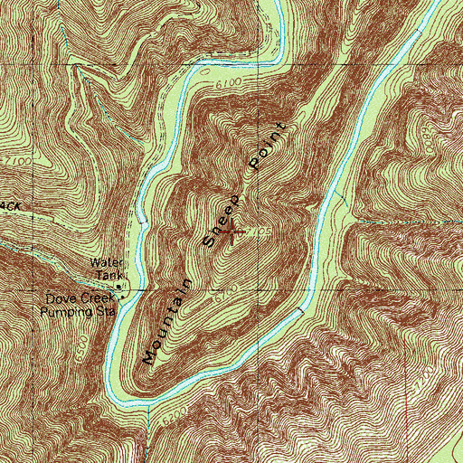 Topographic Map of Mountain Sheep Point, CO