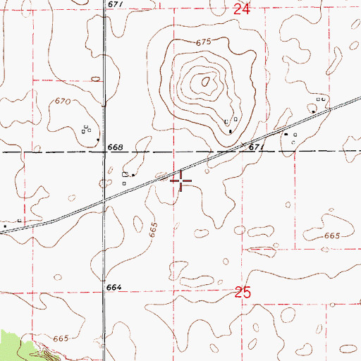 Topographic Map of Biddle School (historical), IL