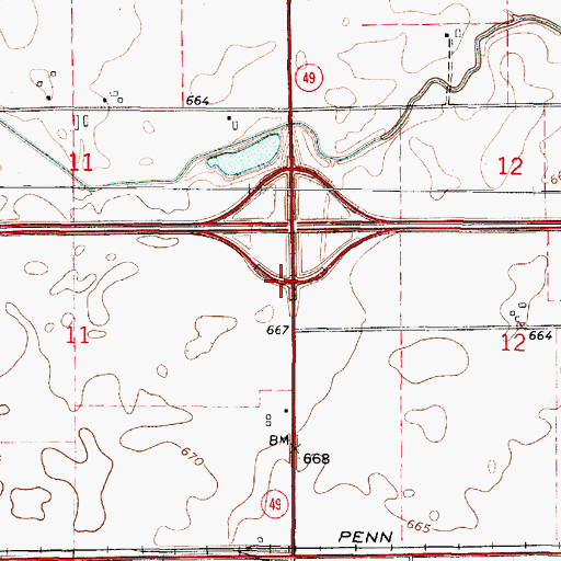 Topographic Map of Black School (historical), IL