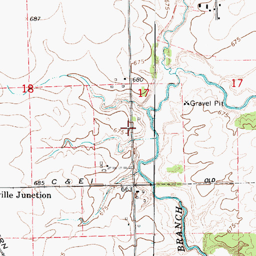 Topographic Map of College Hill School (historical), IL