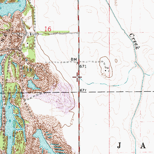 Topographic Map of Daugherty School (historical), IL