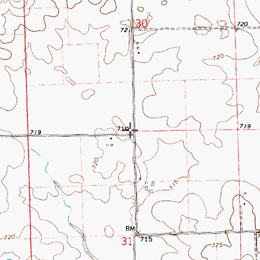 Topographic Map of Demaree School (historical), IL