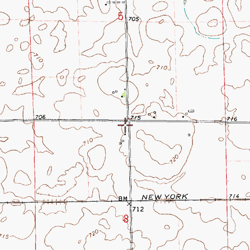 Topographic Map of Excelsior School (historical), IL