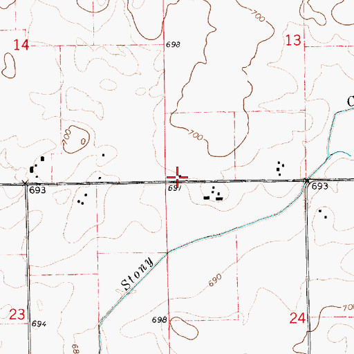 Topographic Map of French School (historical), IL