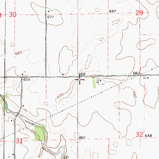 Topographic Map of Gorman School (historical), IL