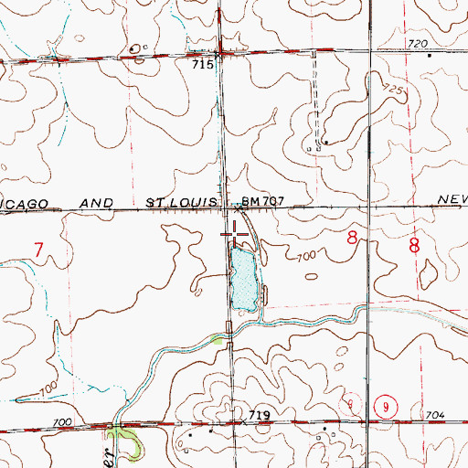 Topographic Map of Grant School (historical), IL