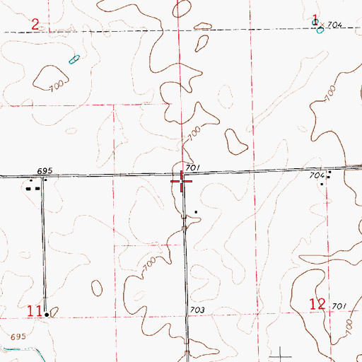 Topographic Map of Green School (historical), IL
