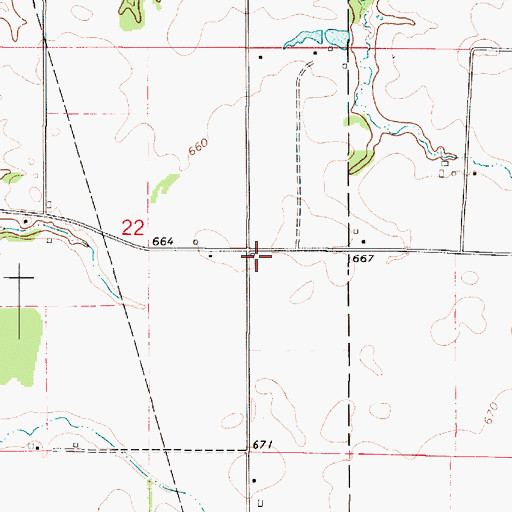 Topographic Map of Harrison School (historical), IL