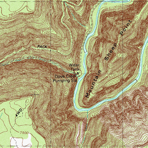 Topographic Map of Big Canyon, CO