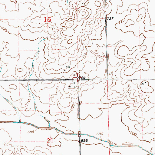 Topographic Map of Liberty School (historical), IL