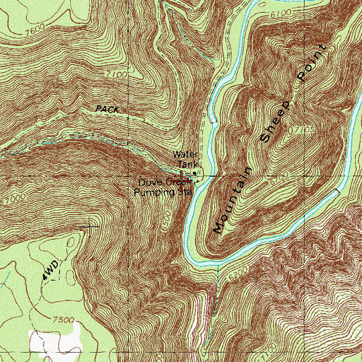 Topographic Map of Dove Creek Pumping Station, CO