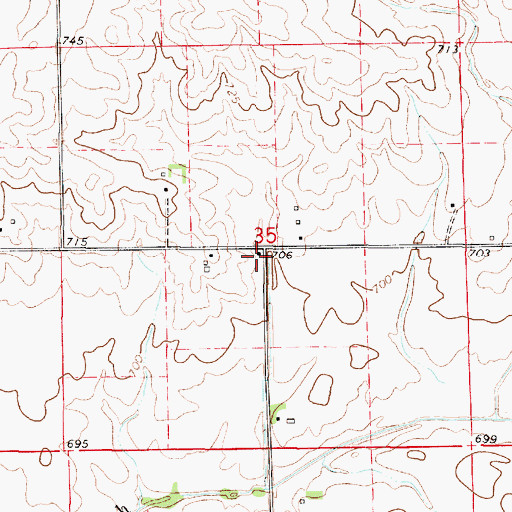 Topographic Map of Norton School (historical), IL