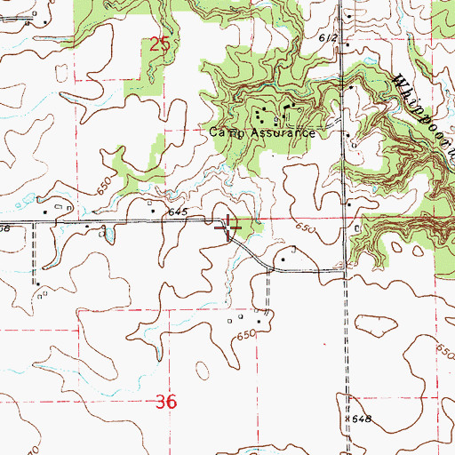Topographic Map of Oak Grove School (historical), IL