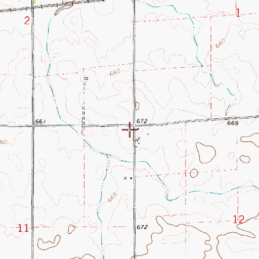 Topographic Map of Pleasant View School (historical), IL