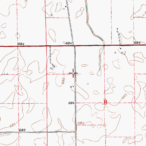 Topographic Map of Rickart School (historical), IL