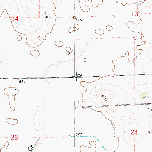 Topographic Map of Ross School (historical), IL