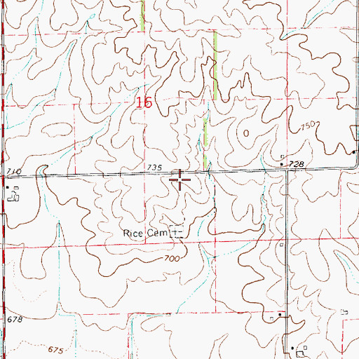 Topographic Map of Sandbar School (historical), IL