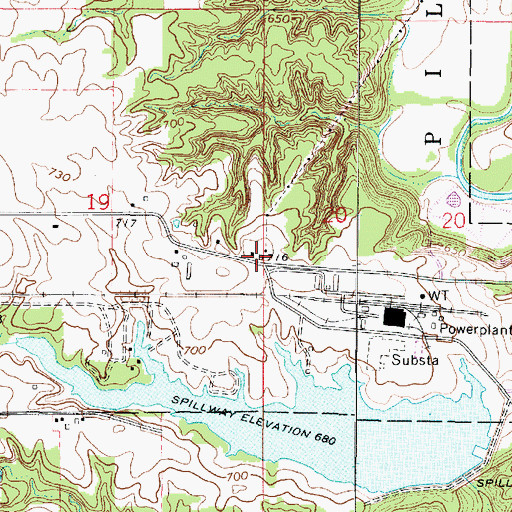 Topographic Map of Shellbark School (historical), IL