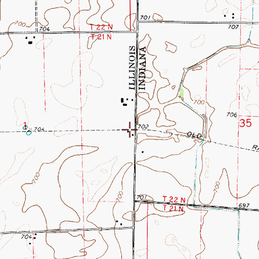 Topographic Map of Thomas, IL