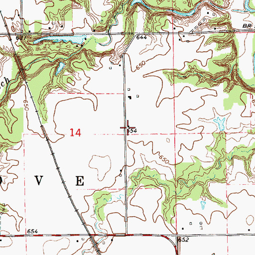 Topographic Map of Washington School (historical), IL