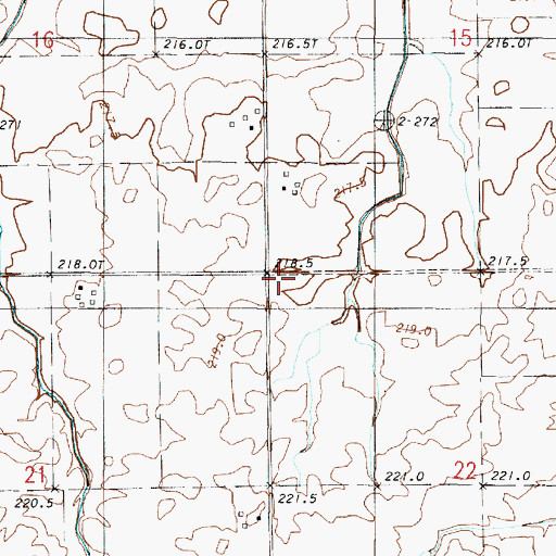Topographic Map of Arnold School (historical), IL