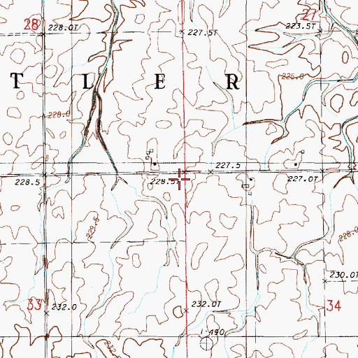 Topographic Map of Clark School (historical), IL