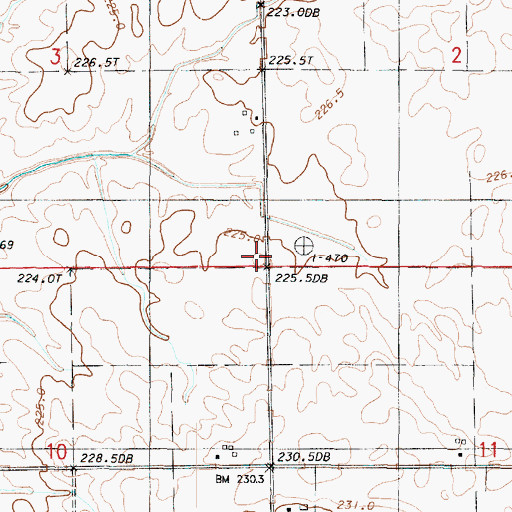 Topographic Map of Flagg School (historical), IL