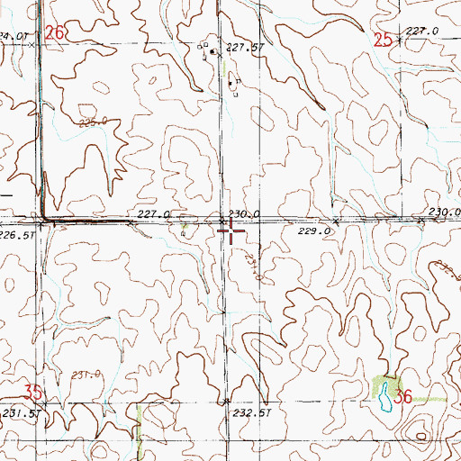 Topographic Map of Pine Grove School (historical), IL