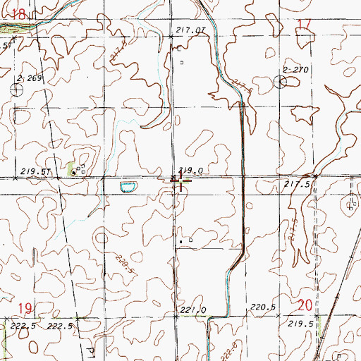 Topographic Map of Pleasant Valley School (historical), IL
