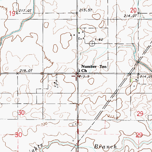 Topographic Map of School Number 10 (historical), IL