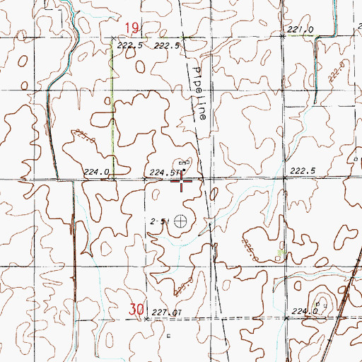 Topographic Map of Schwartz Church (historical), IL