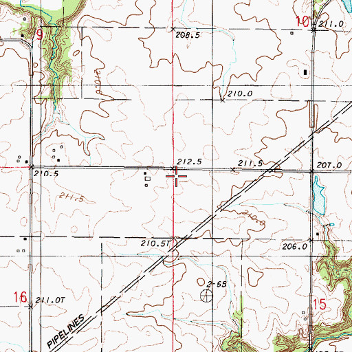 Topographic Map of Williams School (historical), IL