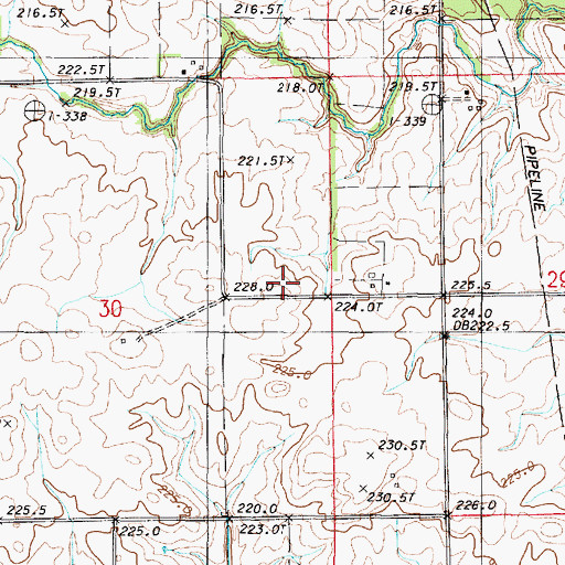 Topographic Map of Wise School (historical), IL
