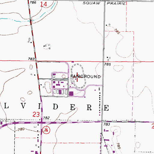 Topographic Map of Boone County Fair Grounds, IL