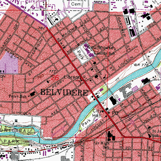 Topographic Map of First Church of Christ Scientist, IL