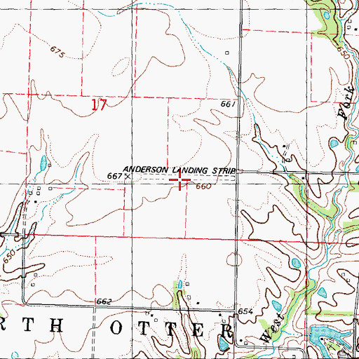 Topographic Map of Anderson Landing Strip (historical), IL