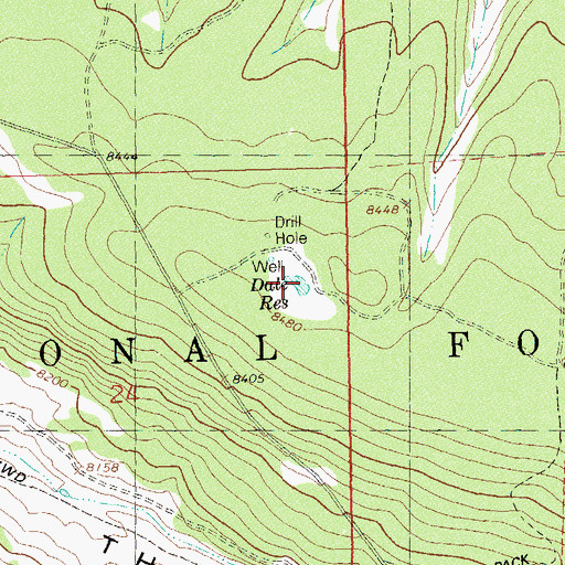 Topographic Map of Dale Reservoir, CO