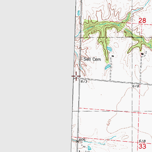 Topographic Map of Bear Rough School (historical), IL