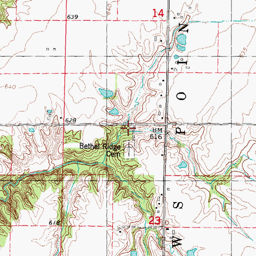Topographic Map of Bethel Church (historical), IL