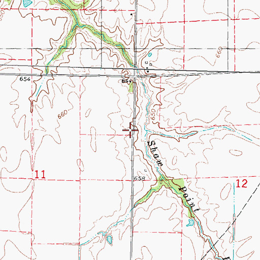 Topographic Map of Brown School (historical), IL