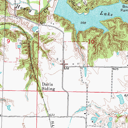 Topographic Map of Brushy Mound School (historical), IL