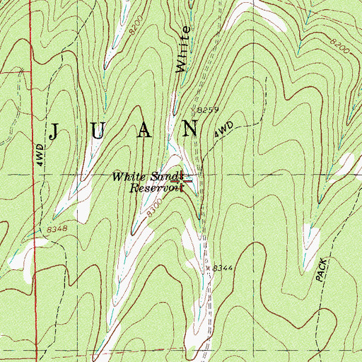 Topographic Map of White Sands Reservoir, CO