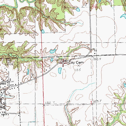 Topographic Map of Smith - Kirby Cemetery, IL