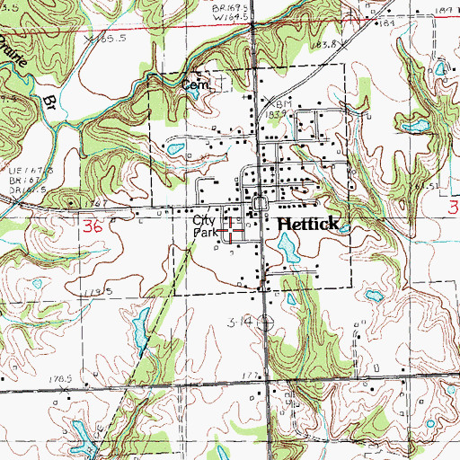 Topographic Map of City Park, IL