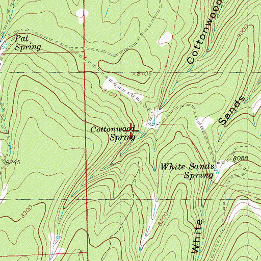 Topographic Map of Cottonwood Spring, CO