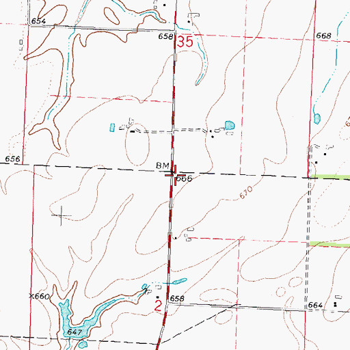 Topographic Map of Hood School (historical), IL