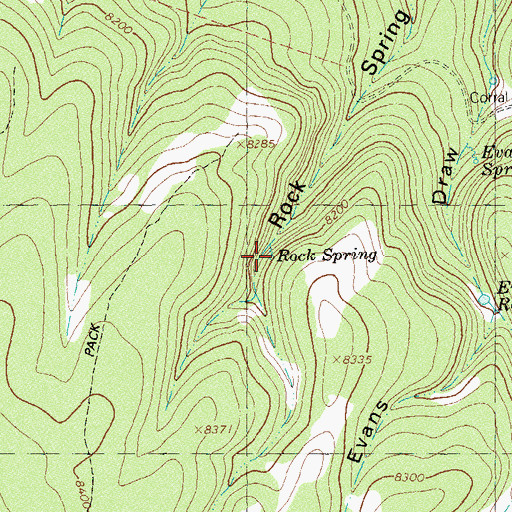 Topographic Map of Rock Spring, CO