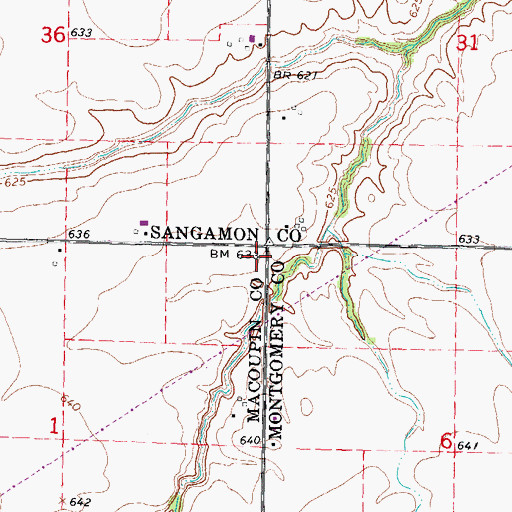 Topographic Map of Miller School (historical), IL