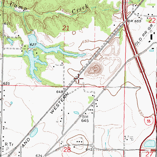 Topographic Map of Mine Number 7, IL